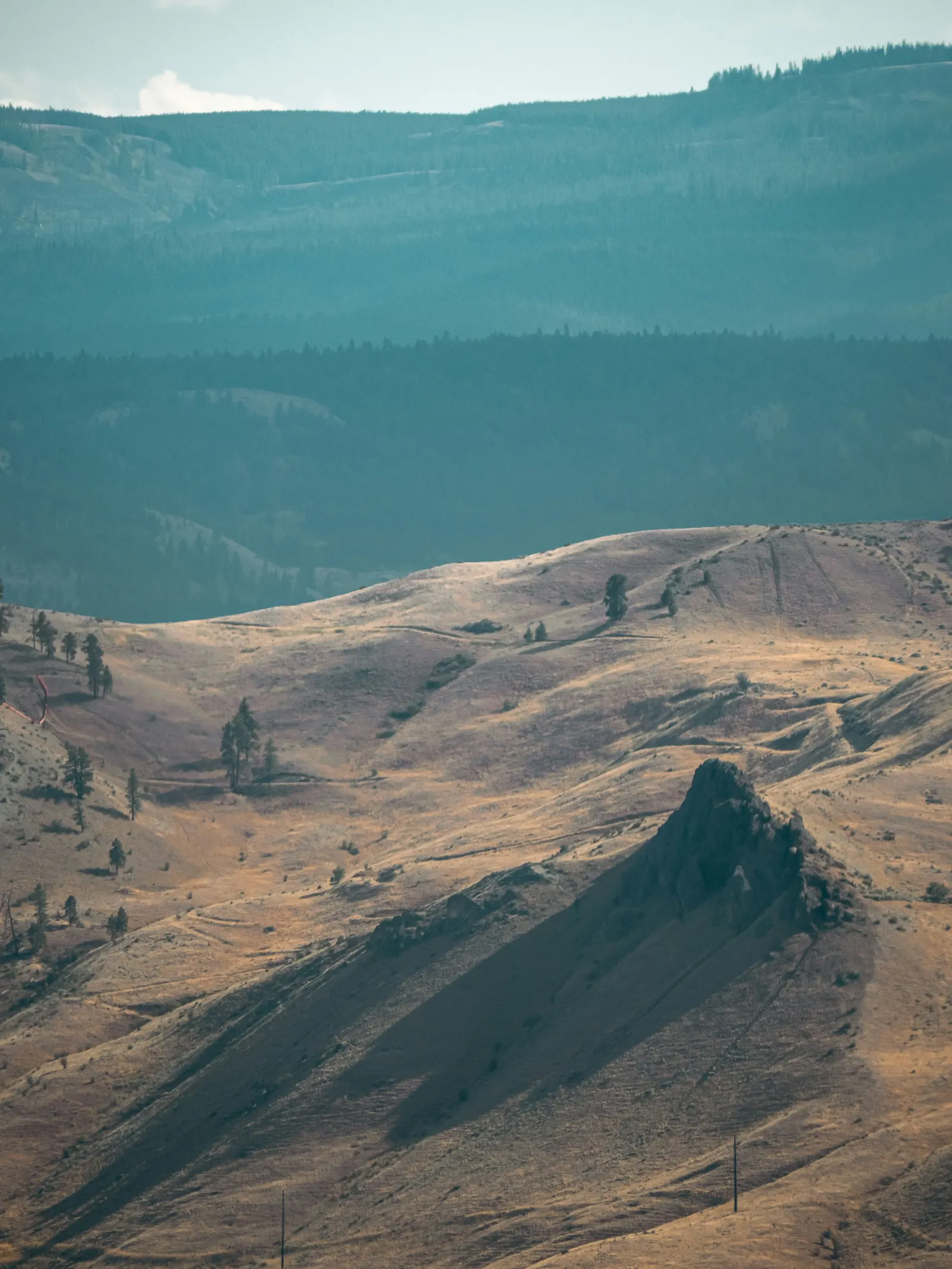 Golden hills of the Wenatchee Valley at dusk